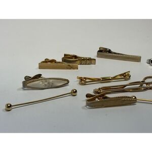 Vintage Tie Bar Lot Silver Signed Hickok Swank And Others